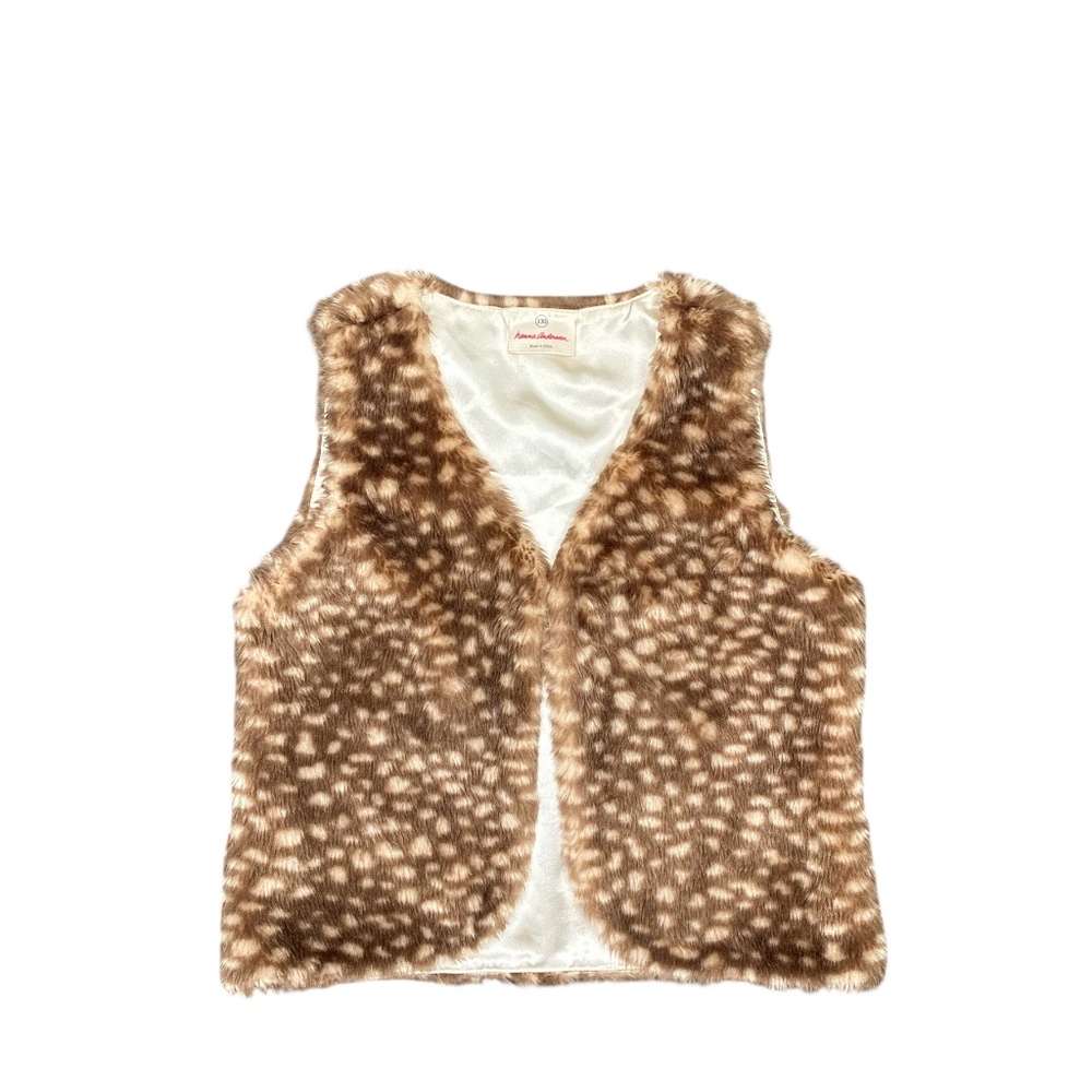 Hanna Andersson Faux Fur Vest Size 8